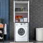 Hanah Home KD110 - 3192 Gabinete para Lavadora, Blanco, 65cm Ancho x 181.8cm Alto x 62.5cm Profundo